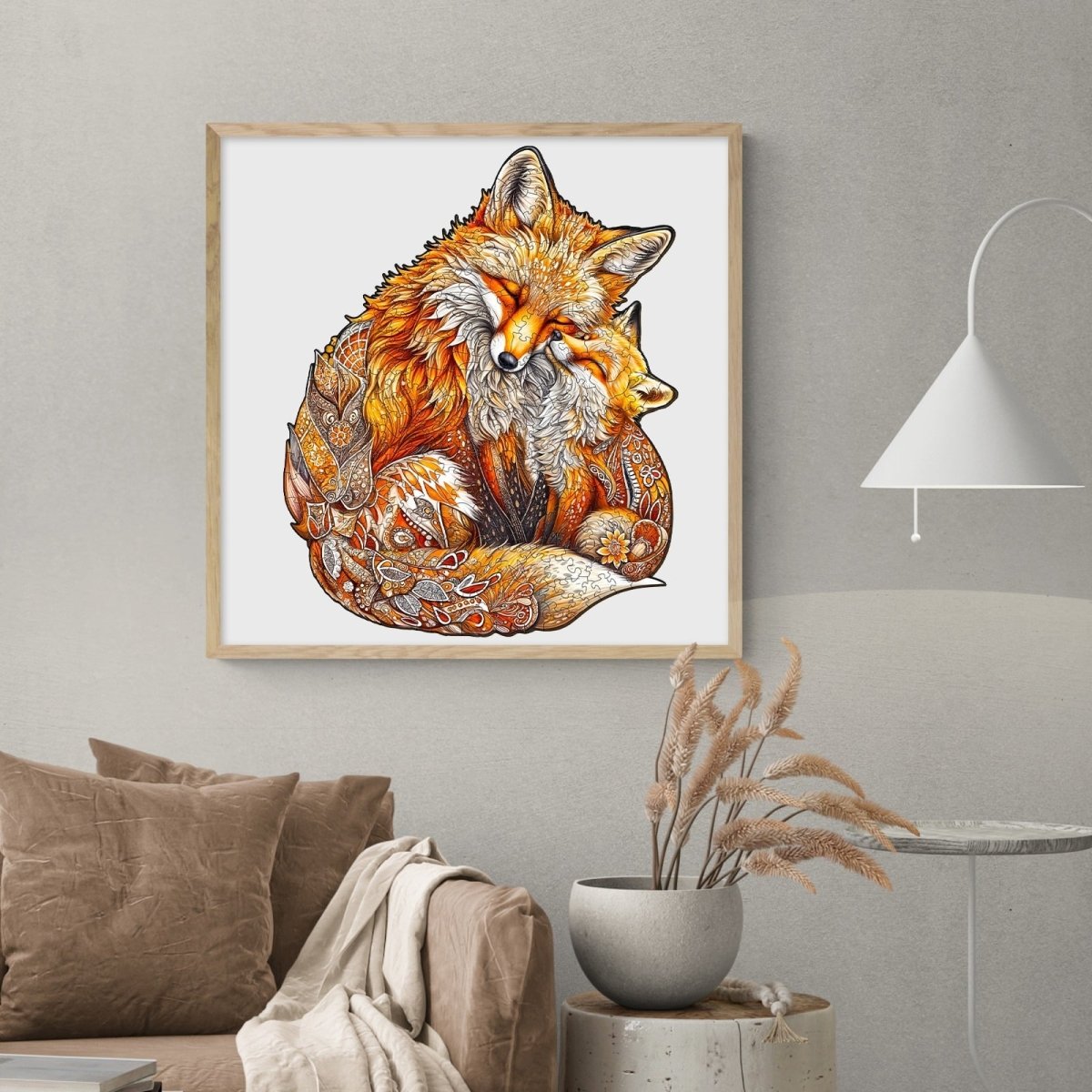 Fox Family Wooden Jigsaw Puzzle - KAAYEE Puzzle