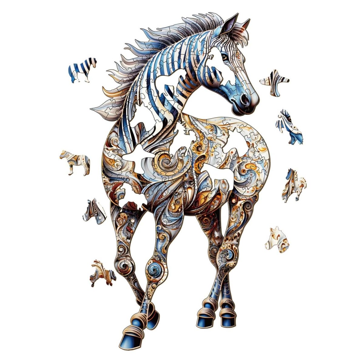 Free Zebra Wooden Jigsaw Puzzle - KAAYEE Puzzle