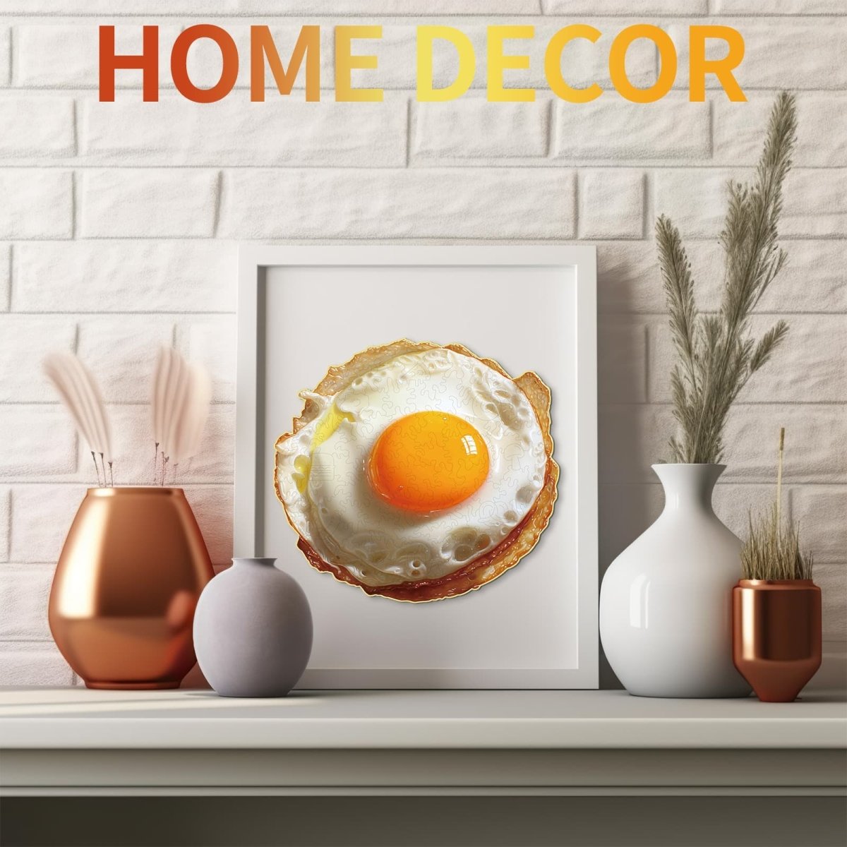 Fried Egg Wooden Jigsaw Puzzle - KAAYEE Puzzle