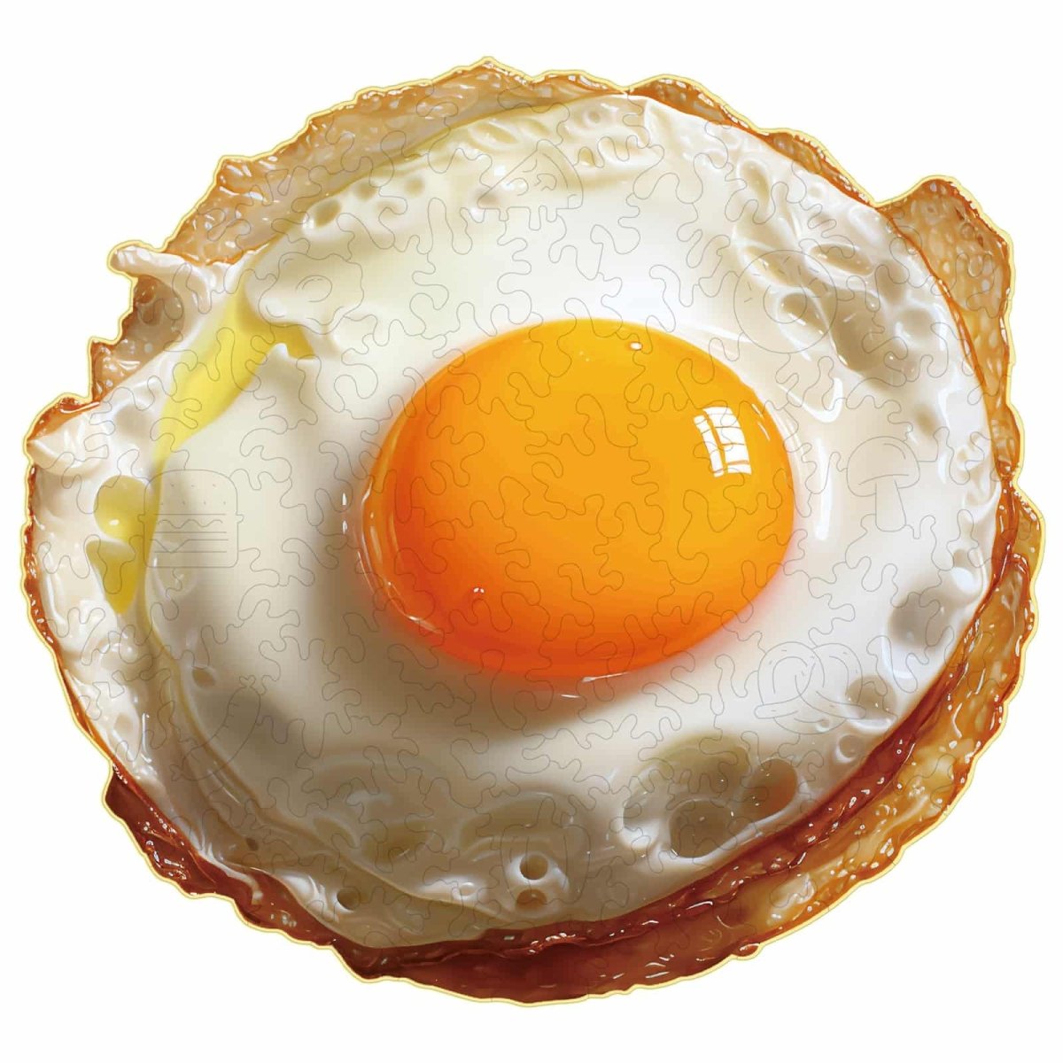Fried Egg Wooden Jigsaw Puzzle - KAAYEE Puzzle