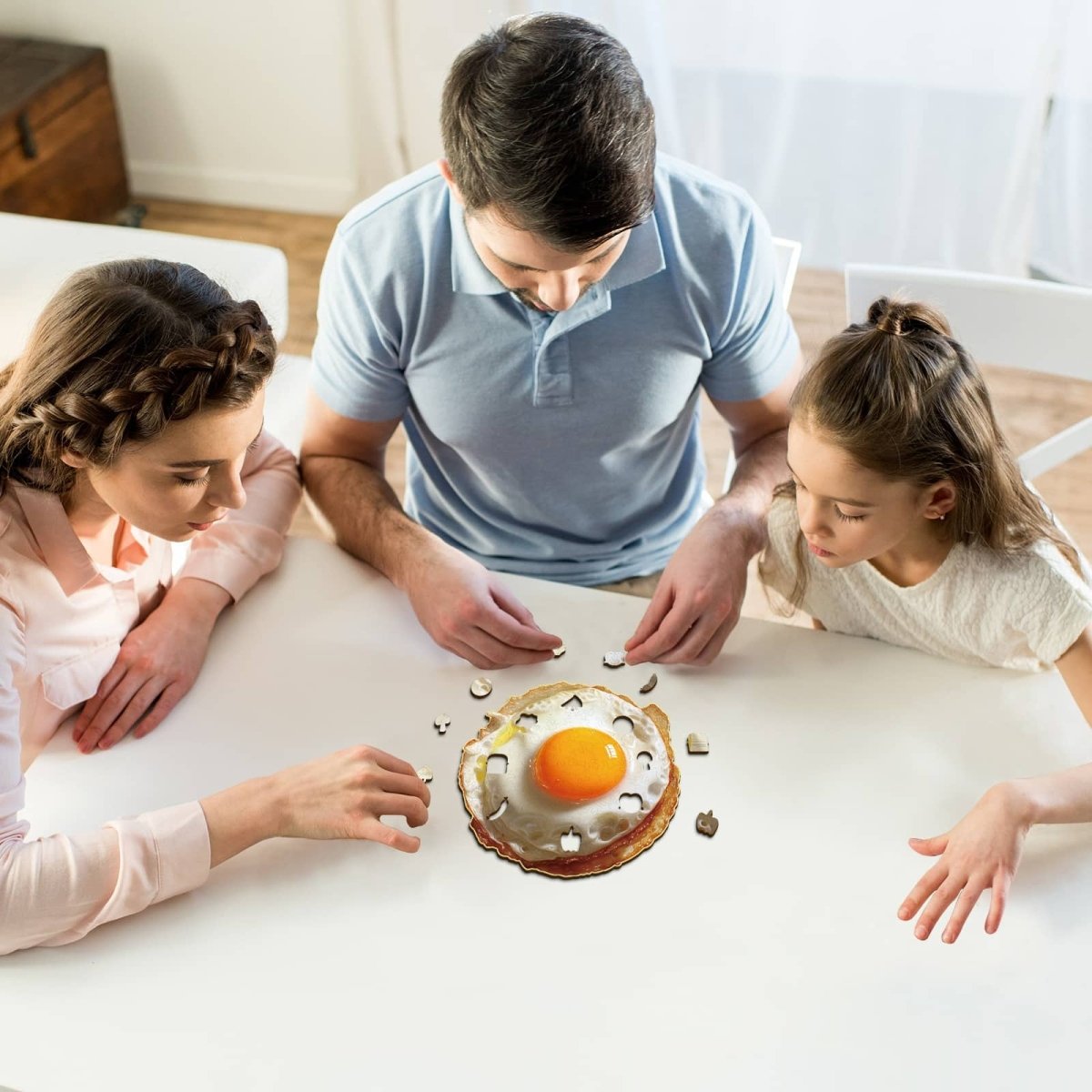 Fried Egg Wooden Jigsaw Puzzle - KAAYEE Puzzle