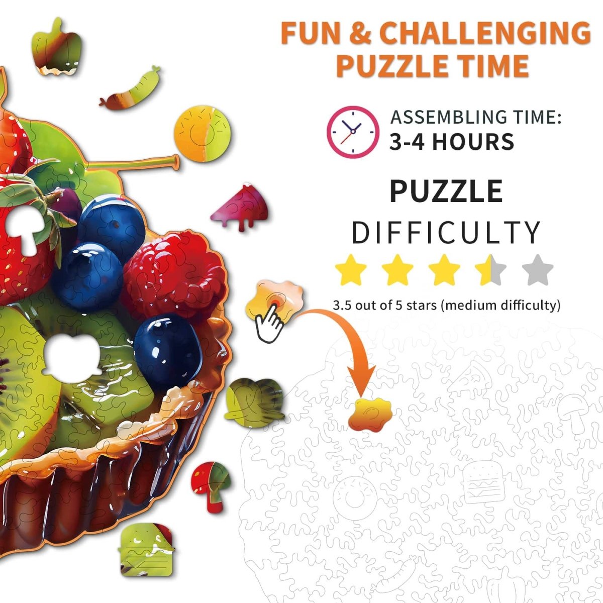 Fruit Pie Wooden Jigsaw Puzzle - KAAYEE Puzzle