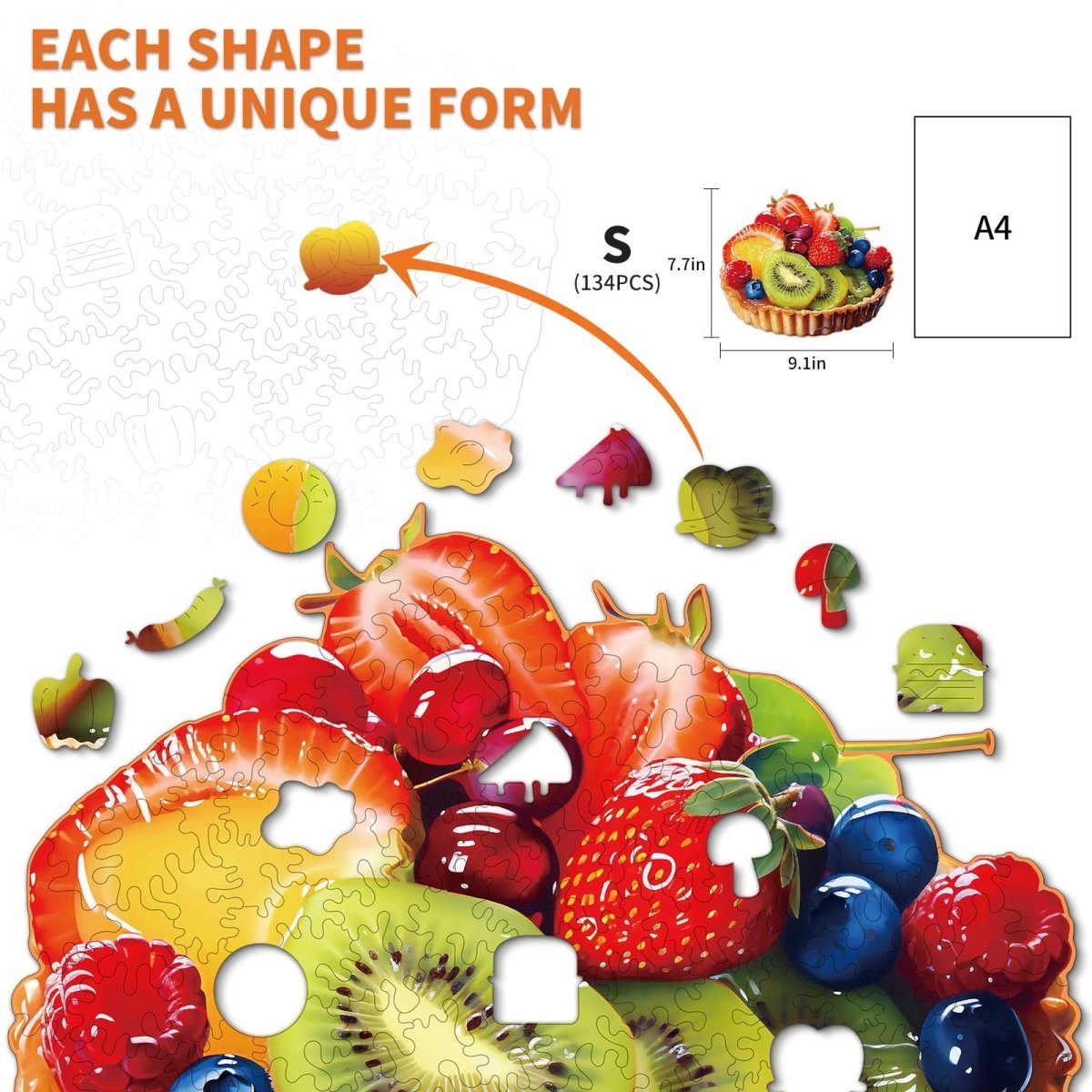Fruit Pie Wooden Jigsaw Puzzle - KAAYEE Puzzle