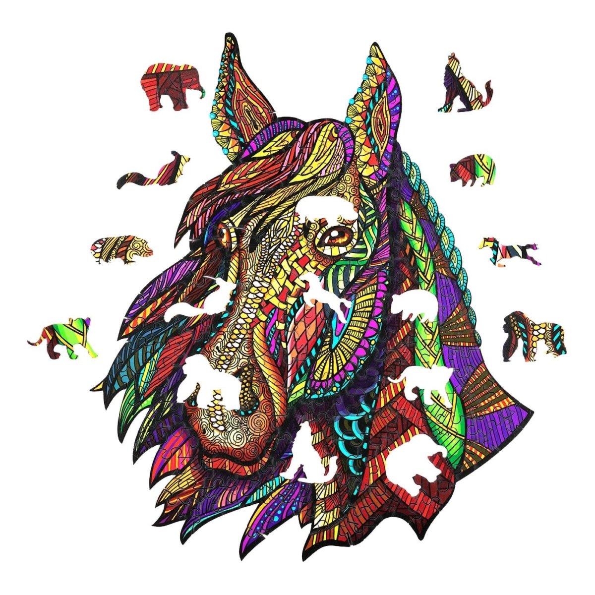 GALLOPING HORSE Wooden Jigsaw Puzzle - KAAYEE Puzzle