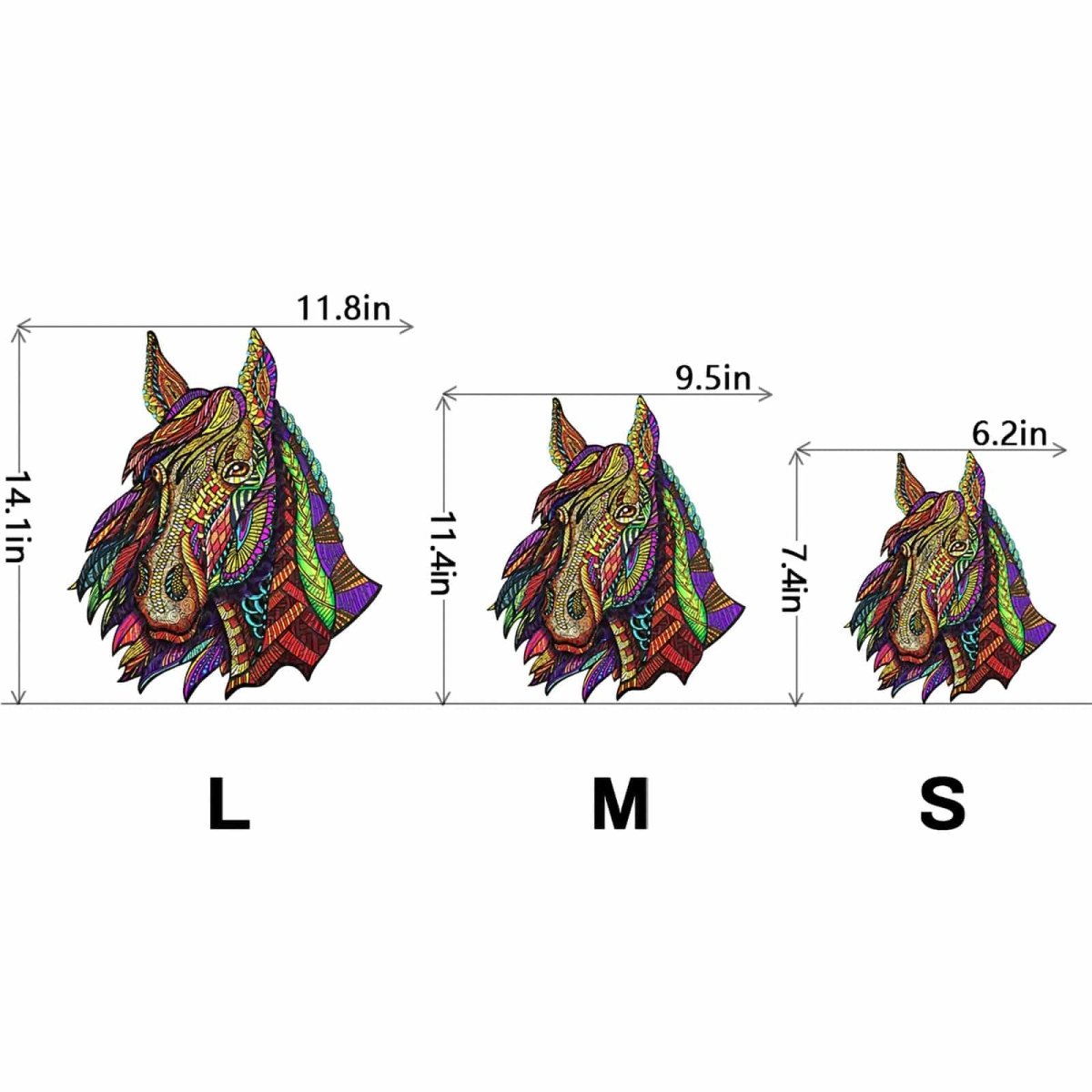 GALLOPING HORSE Wooden Jigsaw Puzzle - KAAYEE Puzzle