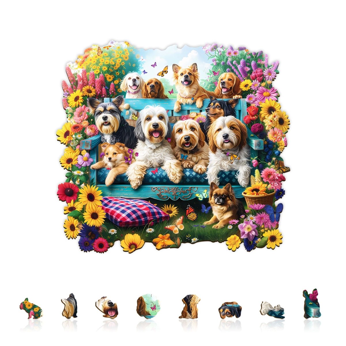 Garden Puppy Wooden Jigsaw Puzzle - KAAYEE Puzzle