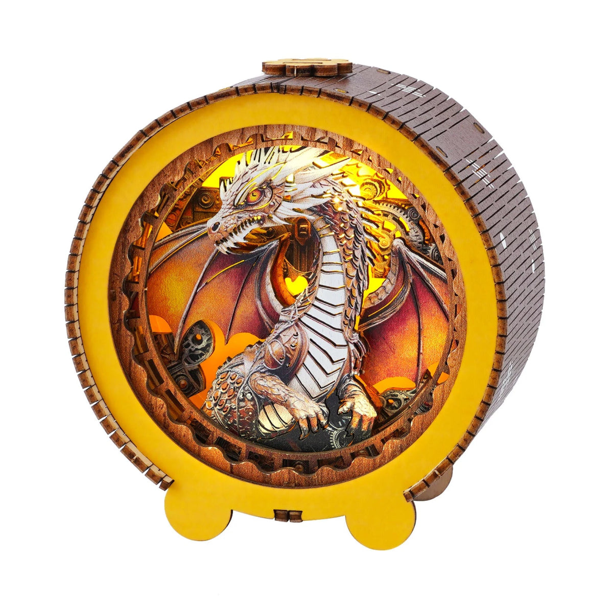 Gear Dragon Wooden Night Light Kit - KAAYEE Puzzle