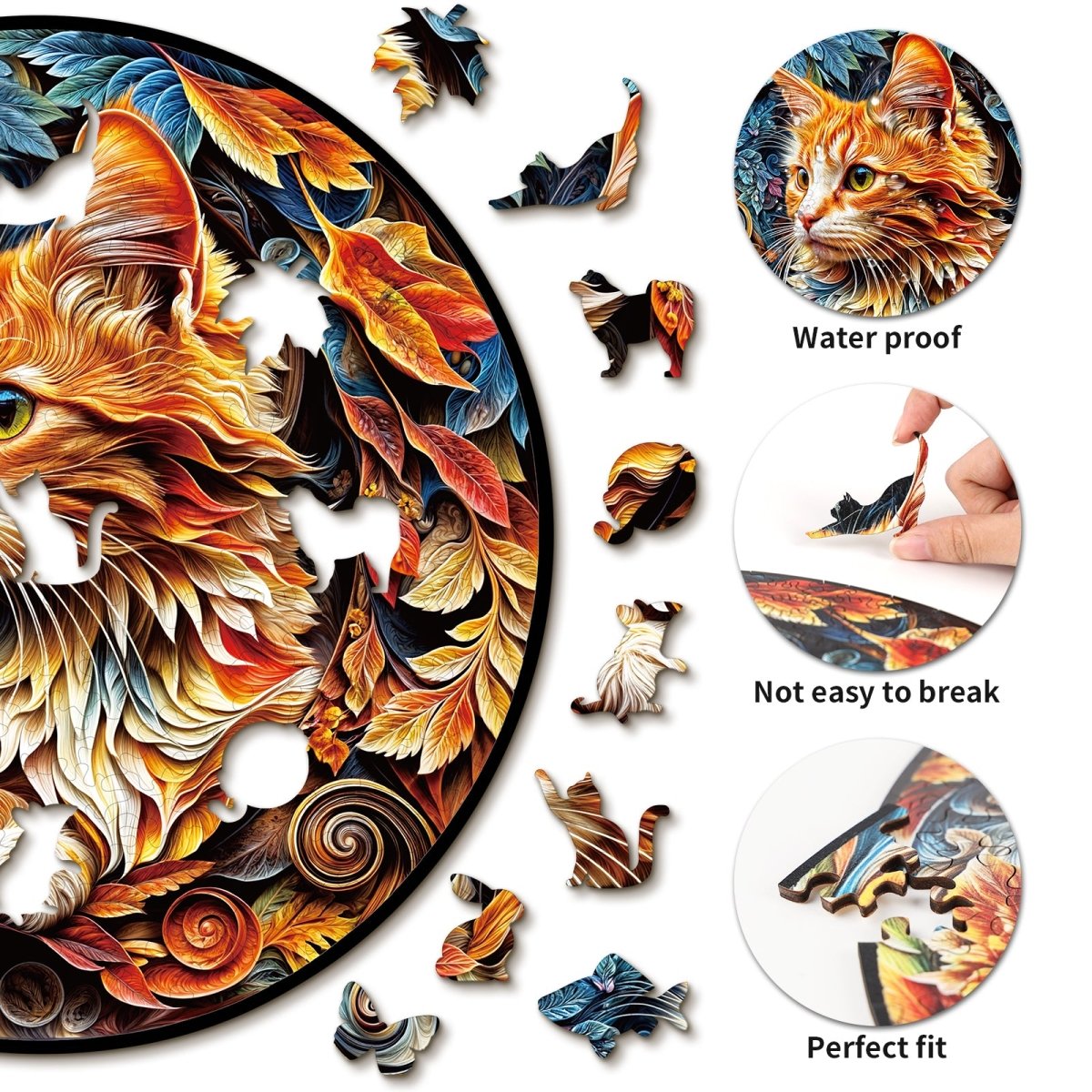 Gentle Kitten Wooden Jigsaw Puzzle - KAAYEE Puzzle