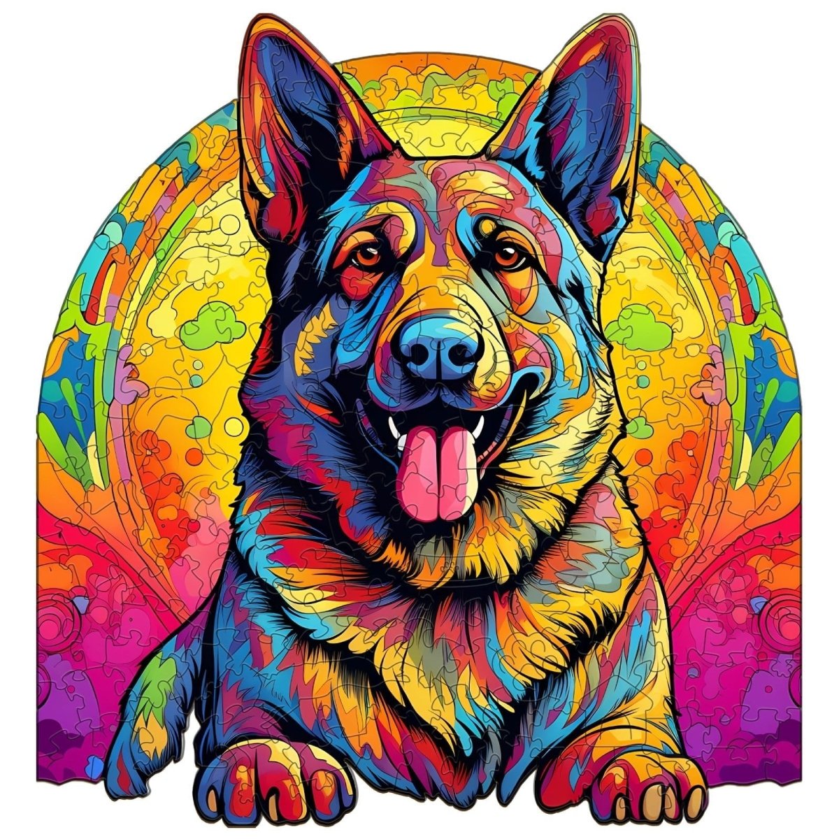 German Shepherd 3 Wooden Jigsaw Puzzle - KAAYEE Puzzle