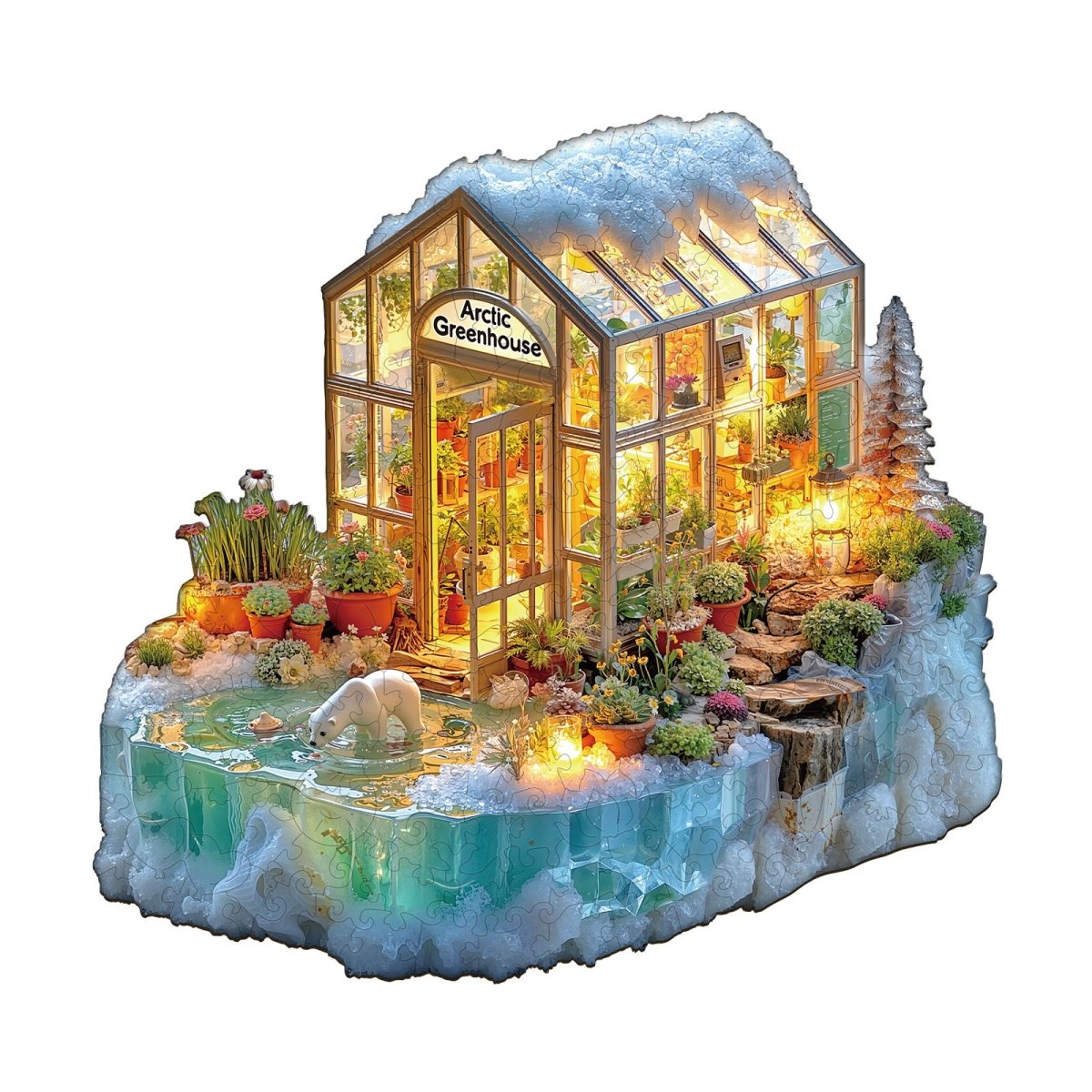 Glacier greenhouse Wooden Jigsaw Puzzle - KAAYEE Puzzle