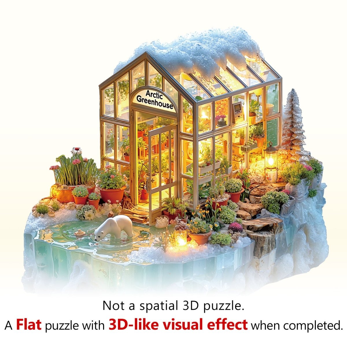 Glacier greenhouse Wooden Jigsaw Puzzle - KAAYEE Puzzle