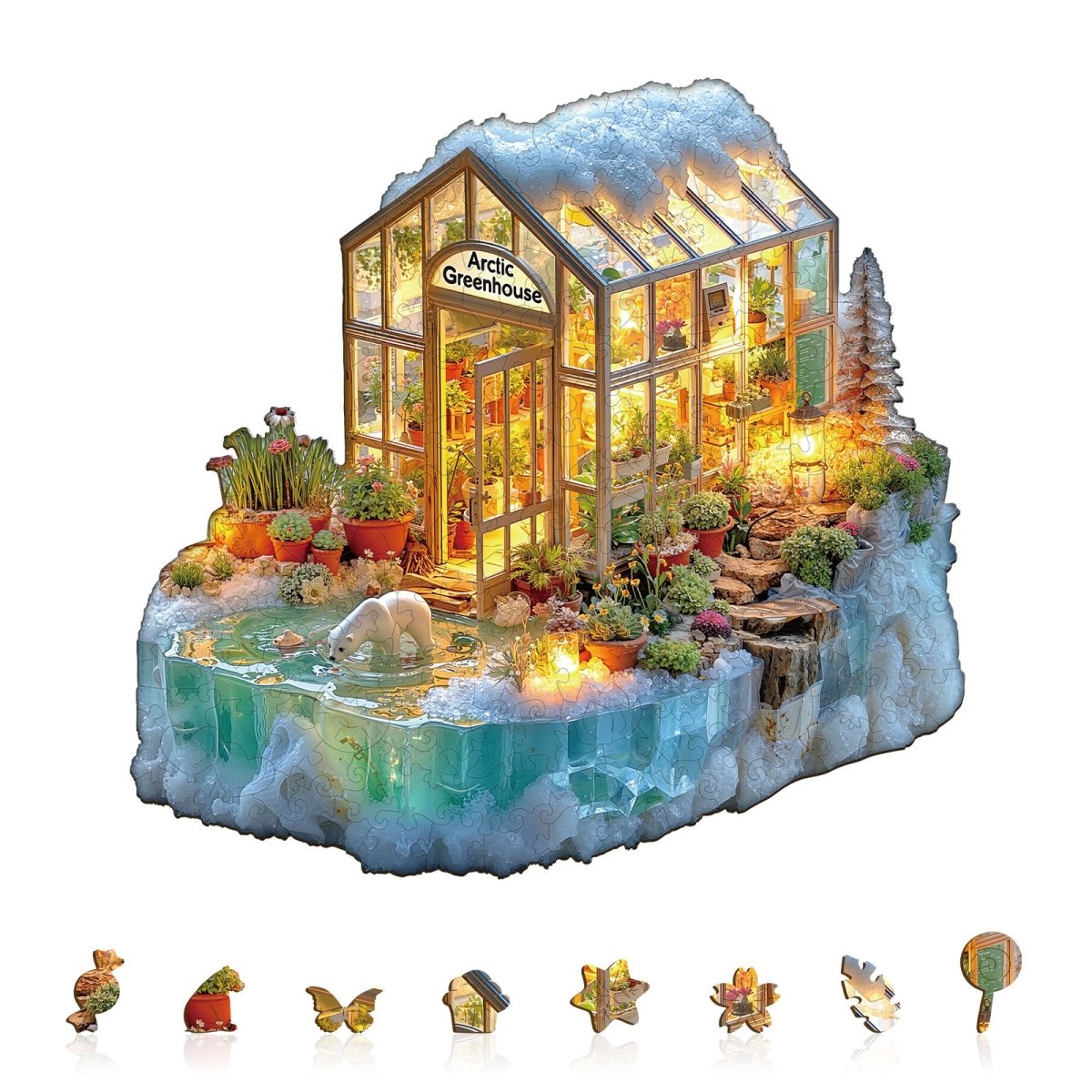Glacier greenhouse Wooden Jigsaw Puzzle - KAAYEE Puzzle