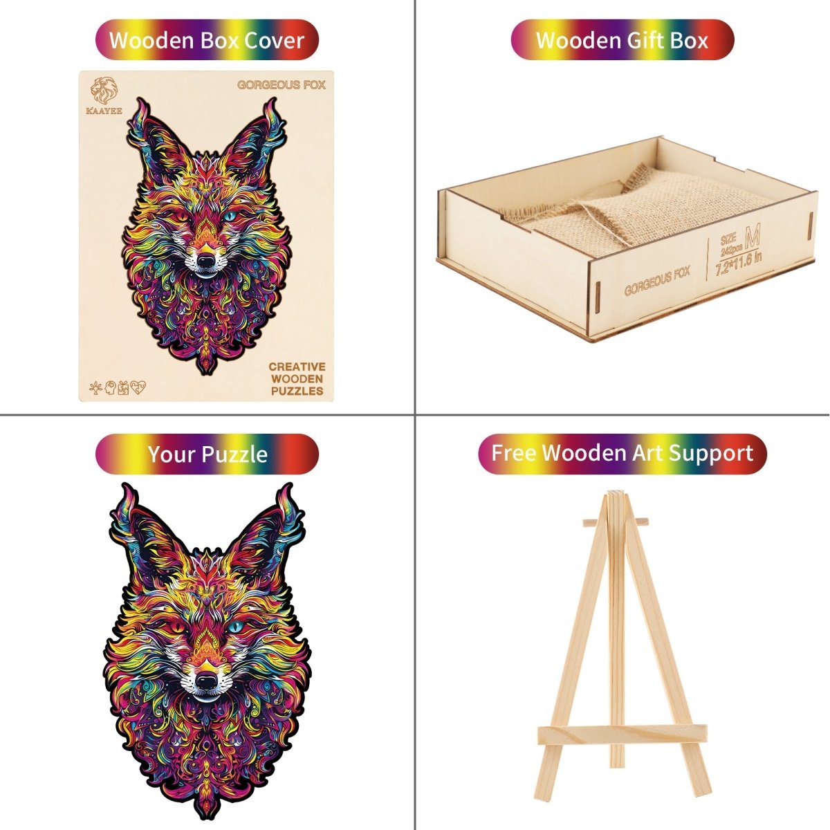 Gorgeous Fox Wooden Jigsaw Puzzle - KAAYEE Puzzle