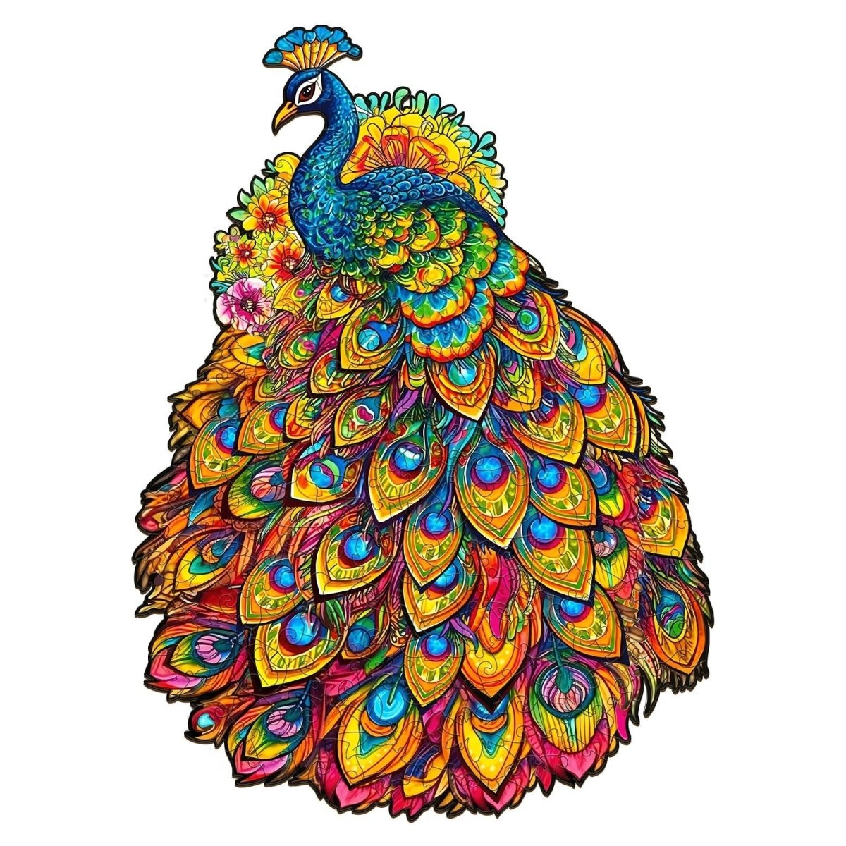 gorgeous peacock Wooden Jigsaw Puzzle - KAAYEE Puzzle