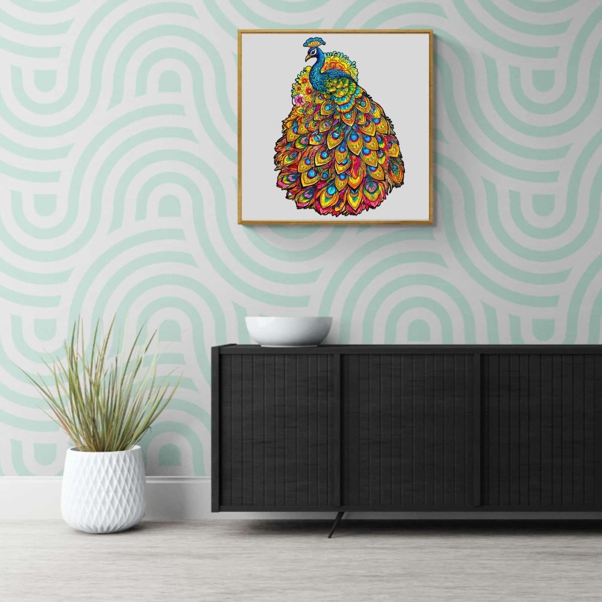 gorgeous peacock Wooden Jigsaw Puzzle - KAAYEE Puzzle