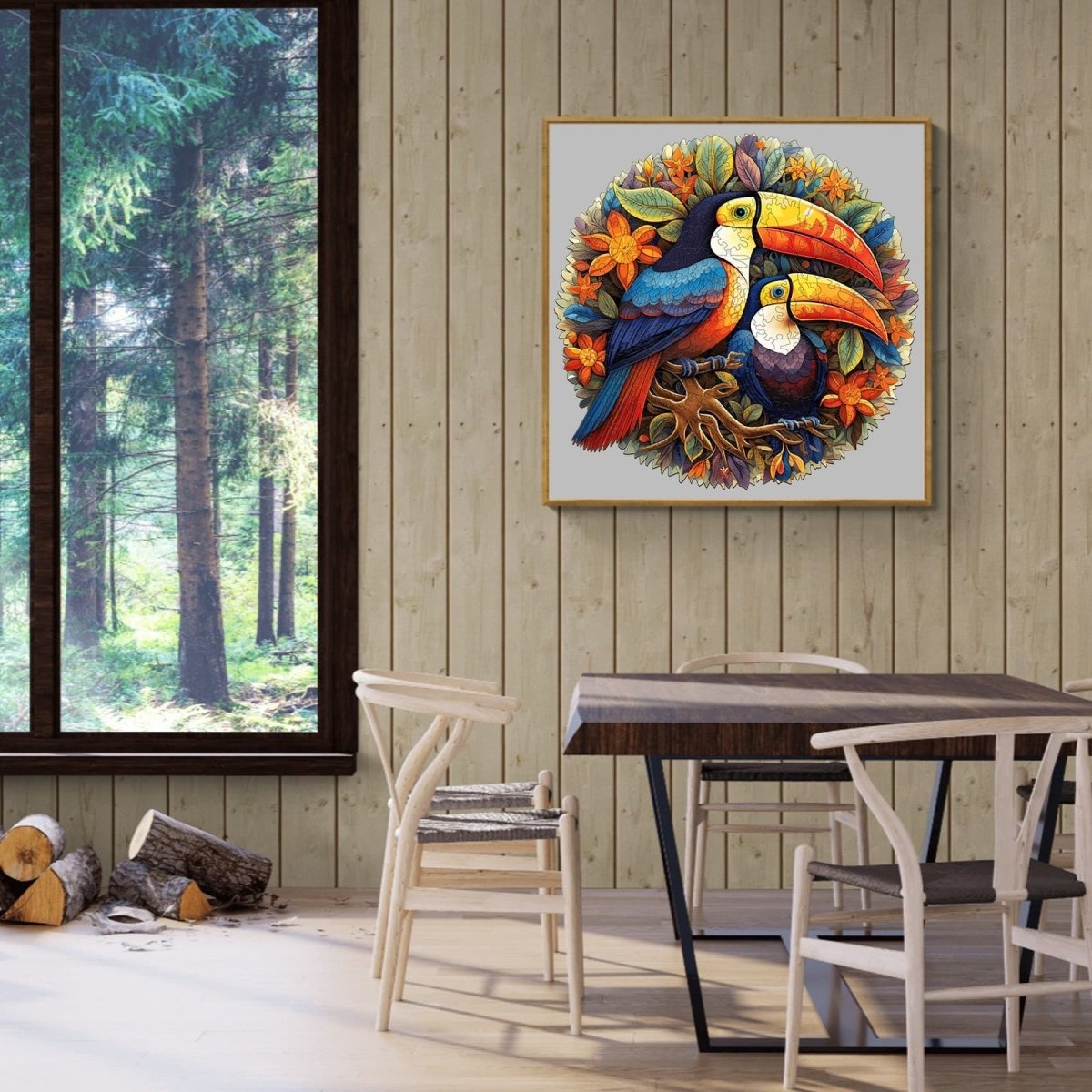 gorgeous toucans Wooden Jigsaw Puzzle - KAAYEE Puzzle