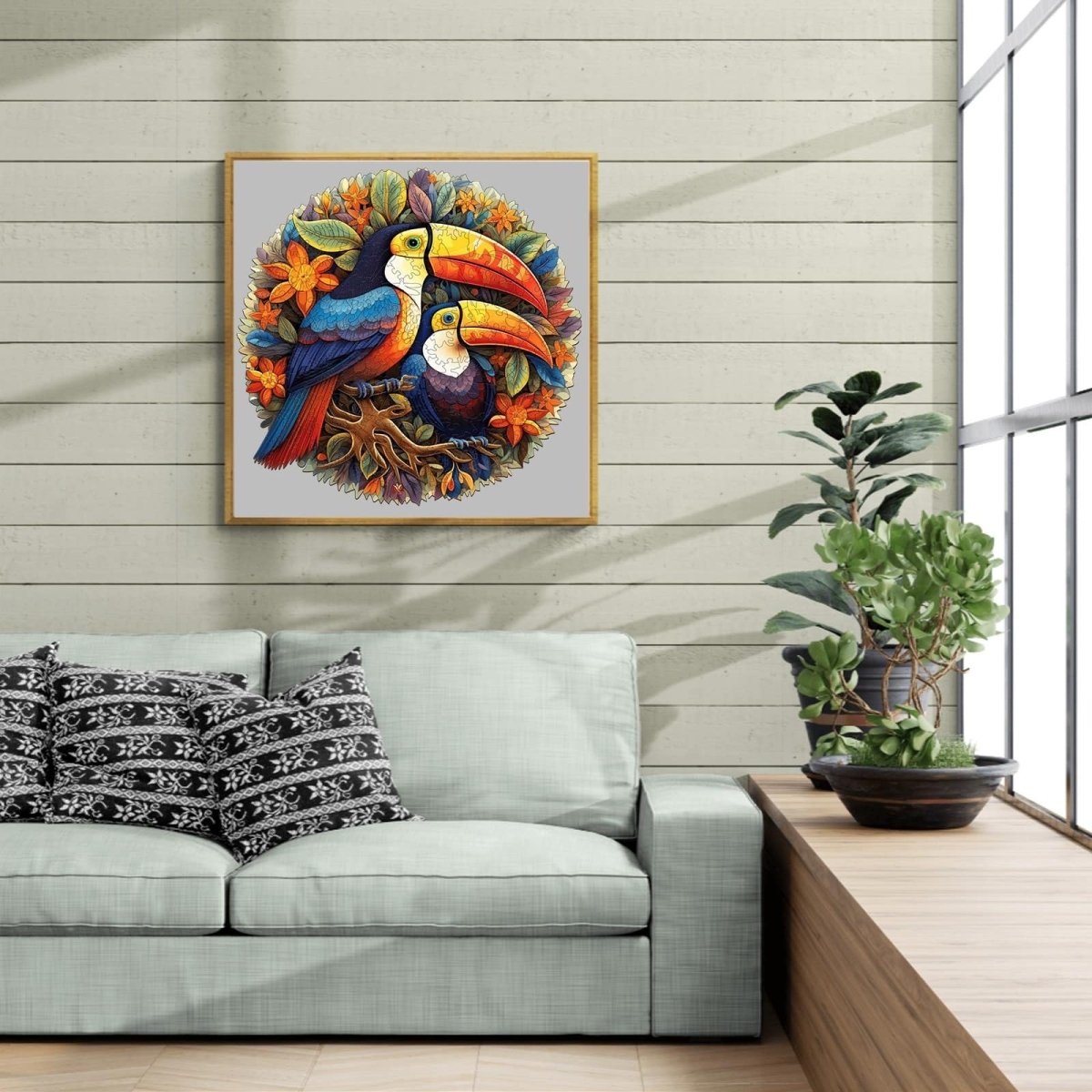gorgeous toucans Wooden Jigsaw Puzzle - KAAYEE Puzzle