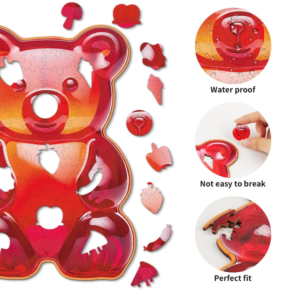 Gummy Bear Wooden Jigsaw Puzzle - KAAYEE Puzzle