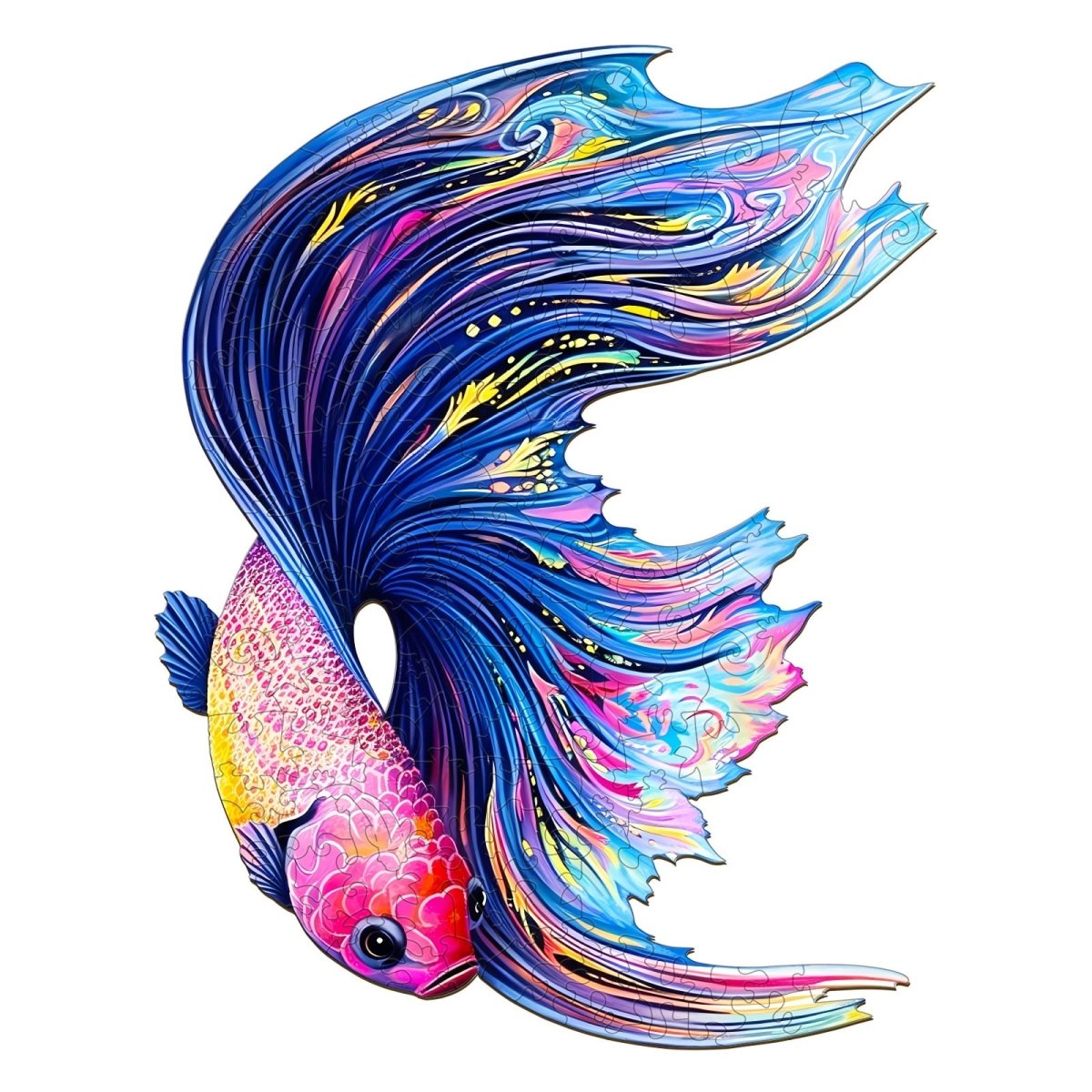 half moon betta Wooden Jigsaw Puzzle - KAAYEE Puzzle
