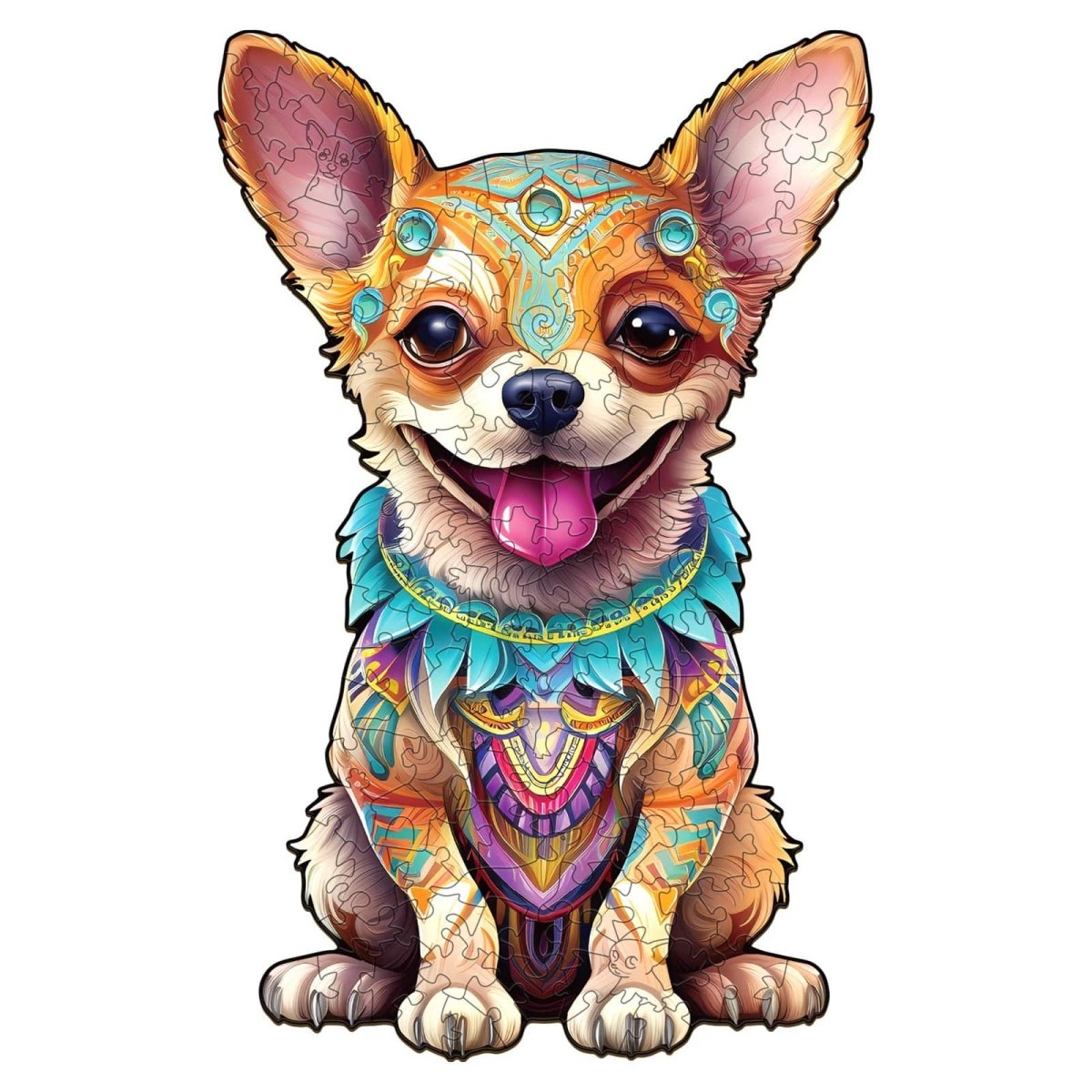 Happy Chihuahua Wooden Jigsaw Puzzle - KAAYEE Puzzle