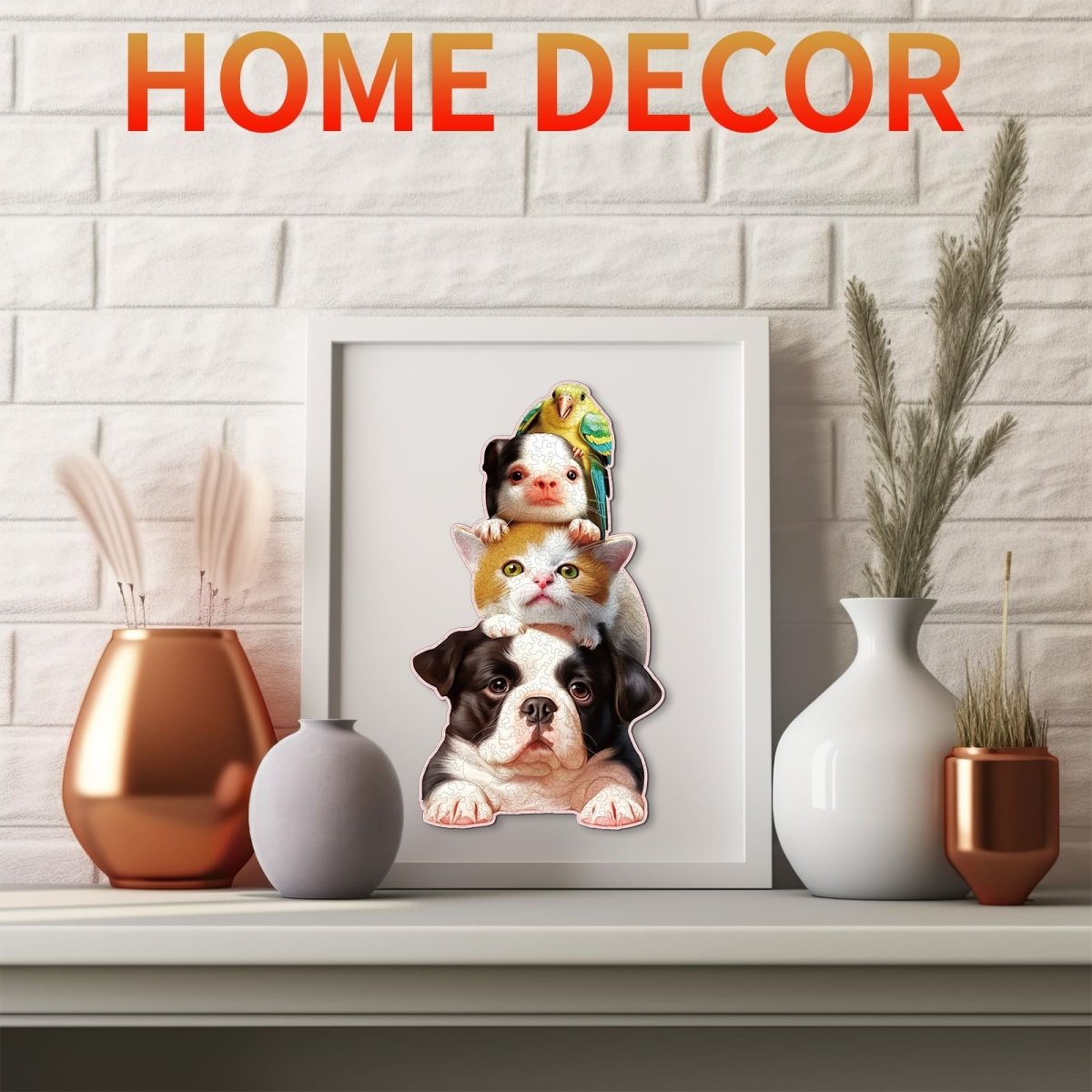 Happy Cute Pet Wooden Jigsaw Puzzle - KAAYEE Puzzle