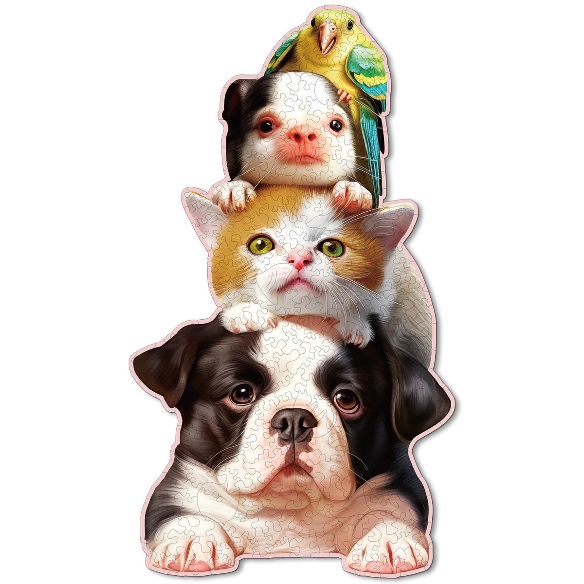 Happy Cute Pet Wooden Jigsaw Puzzle - KAAYEE Puzzle