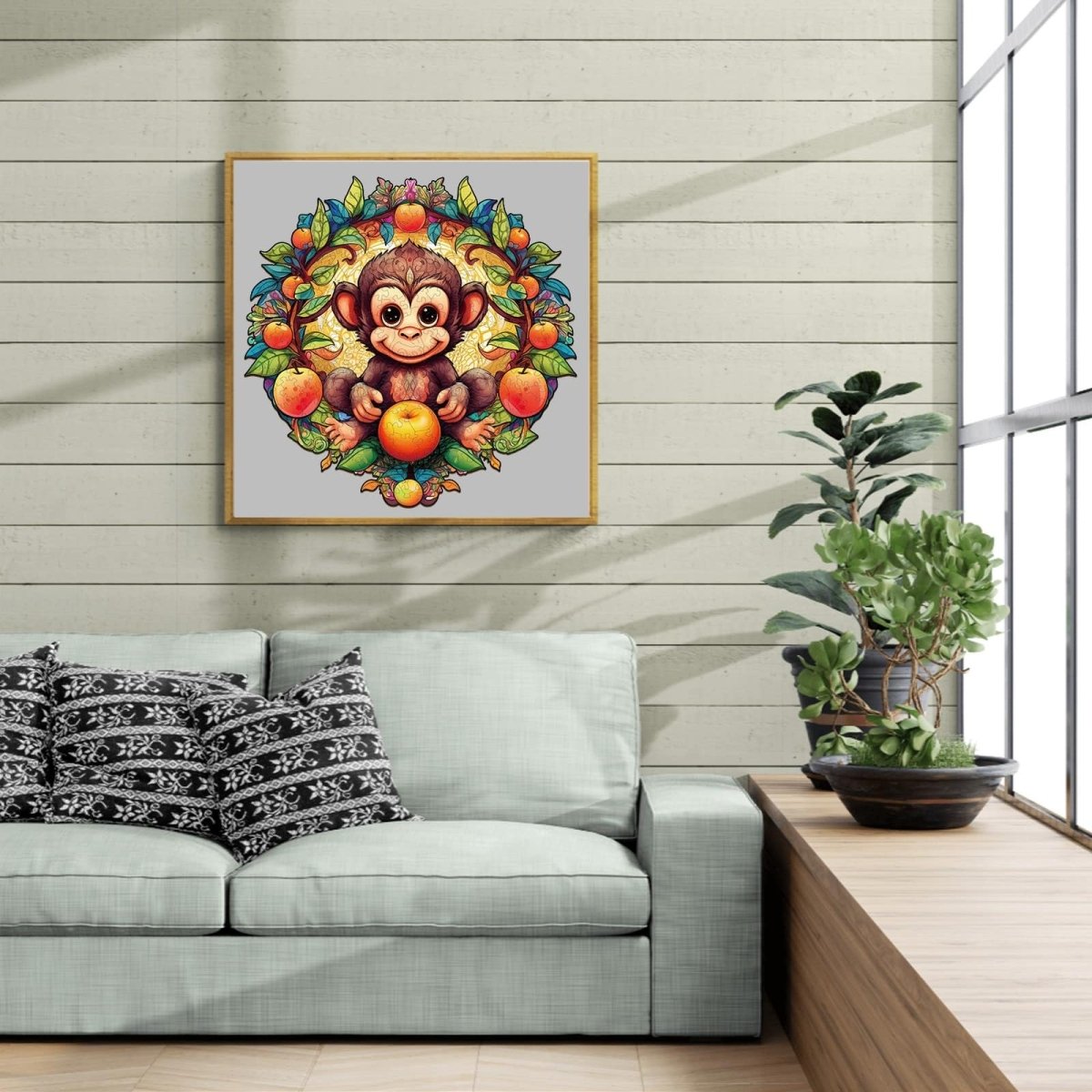 Happy Monkey Wooden Jigsaw Puzzle - KAAYEE Puzzle
