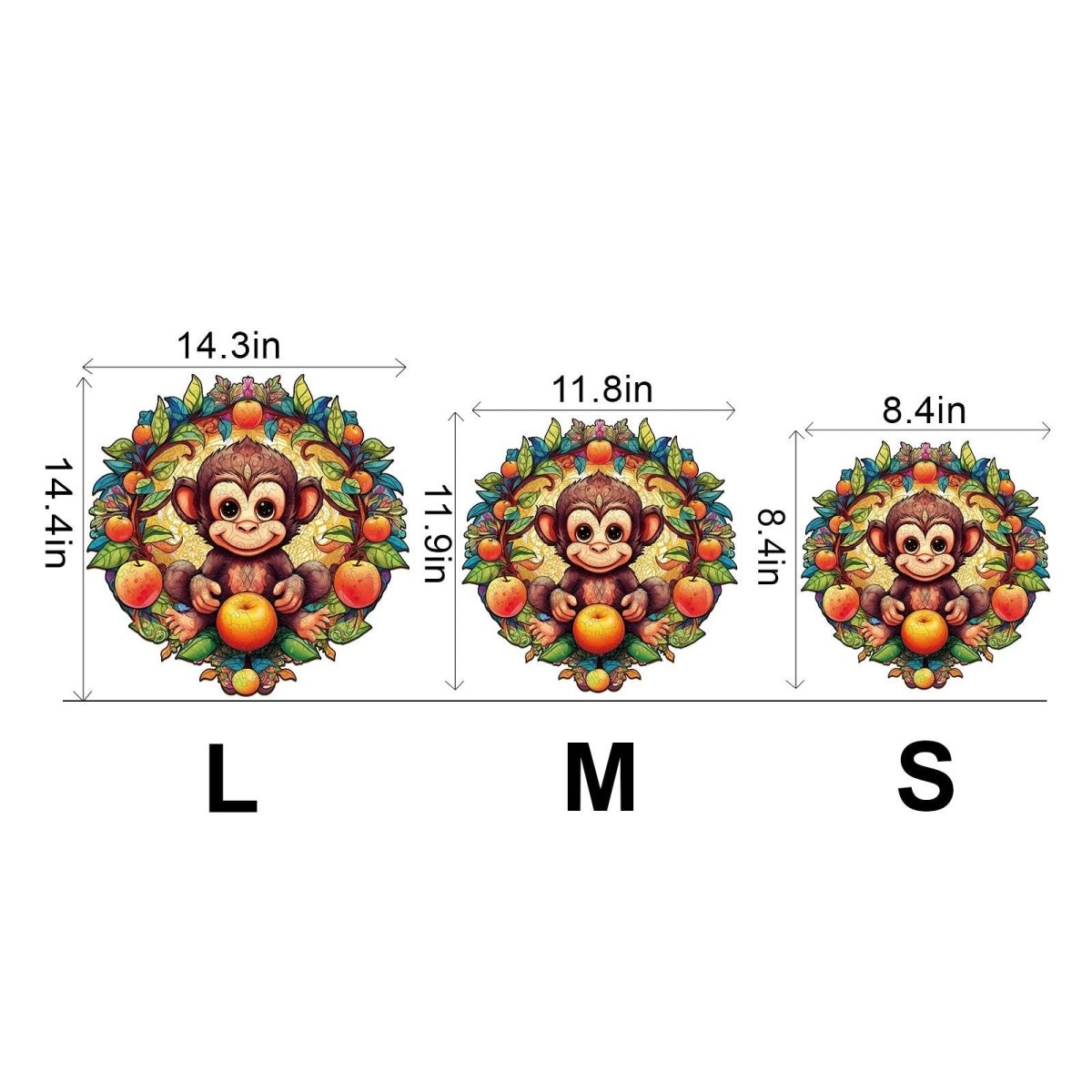 Happy Monkey Wooden Jigsaw Puzzle - KAAYEE Puzzle