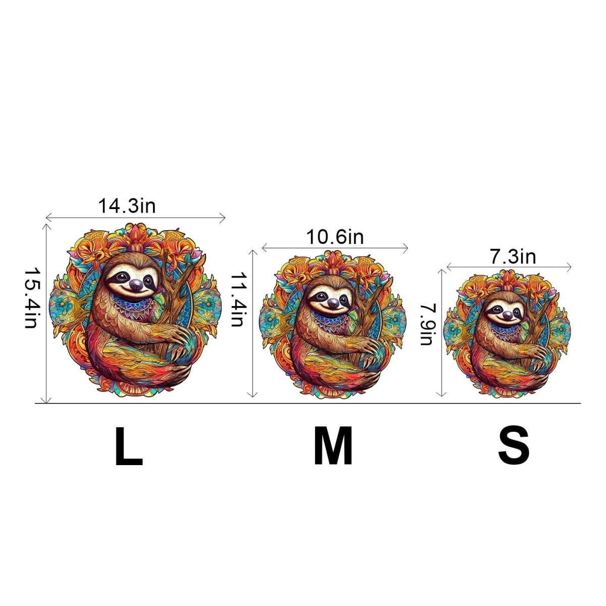 HAPPY SLOTH Wooden Jigsaw Puzzle - KAAYEE Puzzle