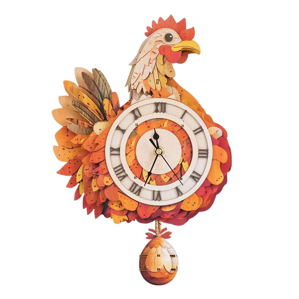 Hen Clock DIY Wooden Puzzle - KAAYEE Puzzle