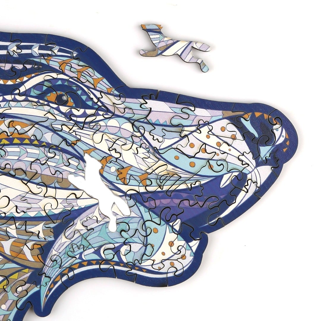 HOWLING WOLF Wooden Jigsaw Puzzle - KAAYEE Puzzle