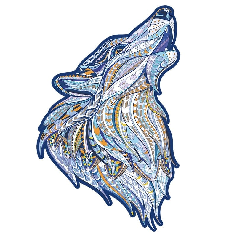HOWLING WOLF Wooden Jigsaw Puzzle - KAAYEE Puzzle