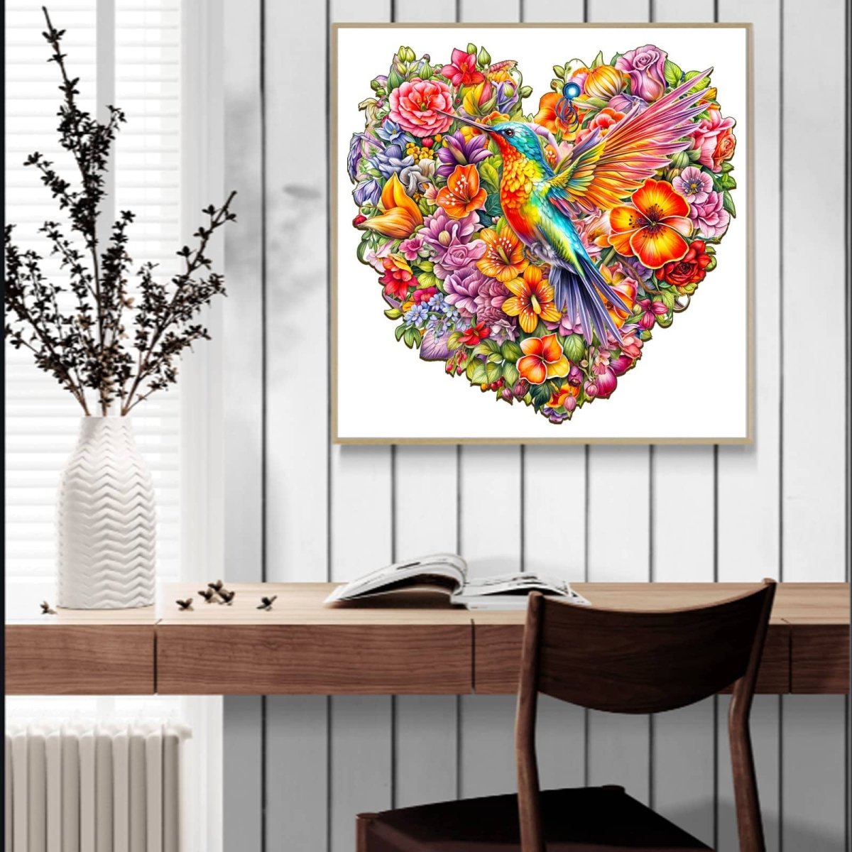 Hummingbird and Flower Wooden Jigsaw Puzzle - KAAYEE Puzzle