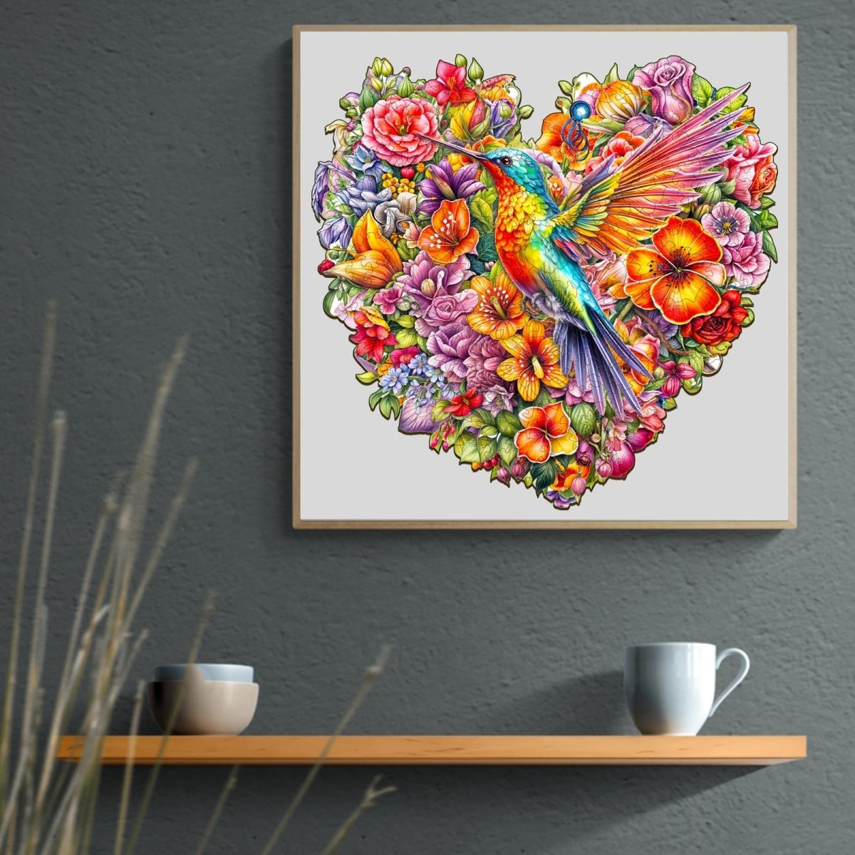 Hummingbird and Flower Wooden Jigsaw Puzzle - KAAYEE Puzzle