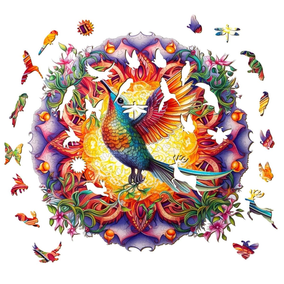 Hummingbird Wooden Jigsaw Puzzle - KAAYEE Puzzle