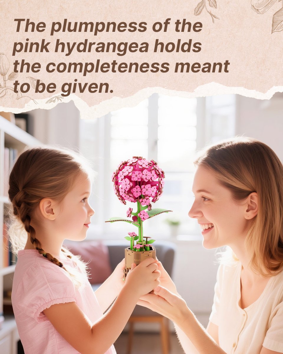 Hydrangea DIY Wooden Flower - KAAYEE Puzzle