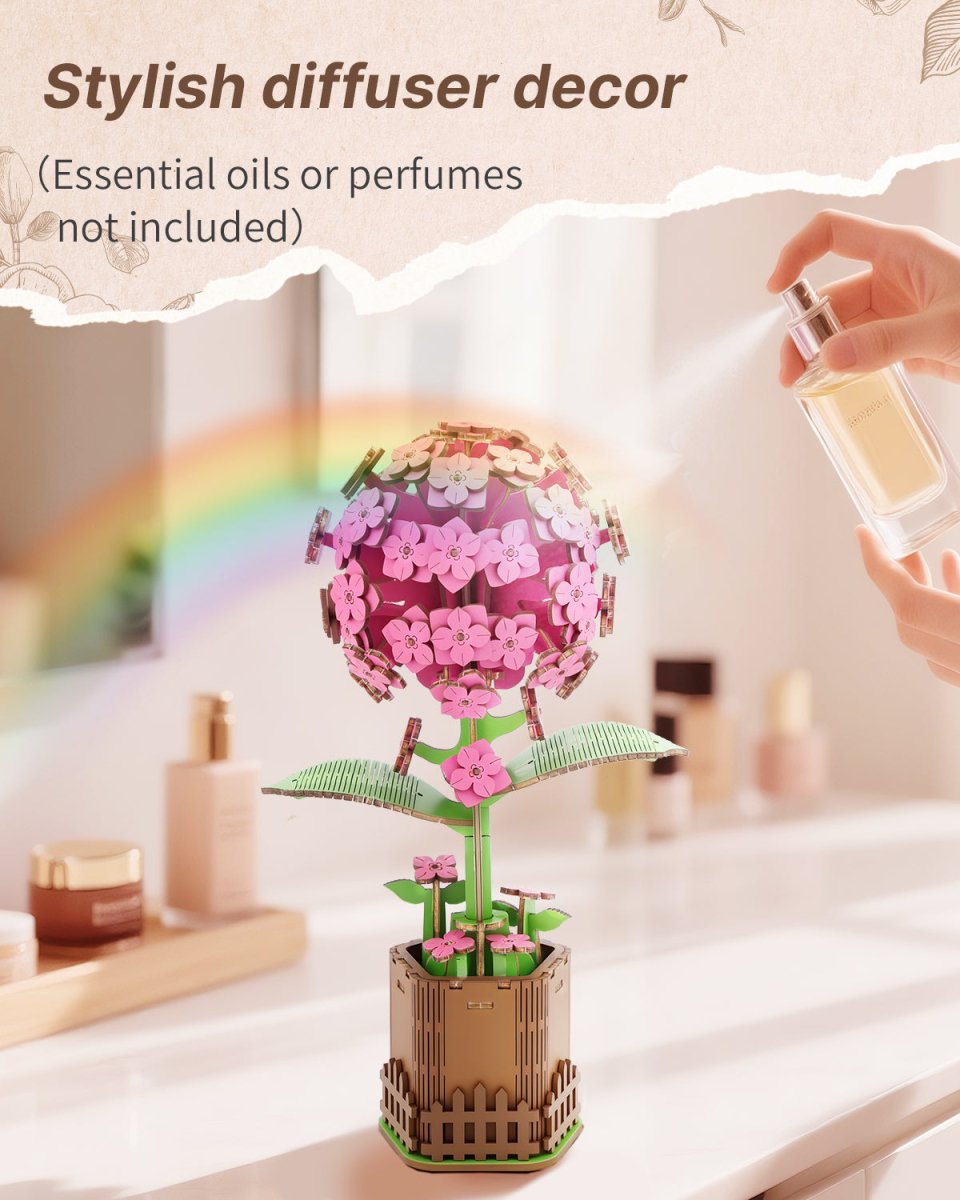 Hydrangea DIY Wooden Flower - KAAYEE Puzzle