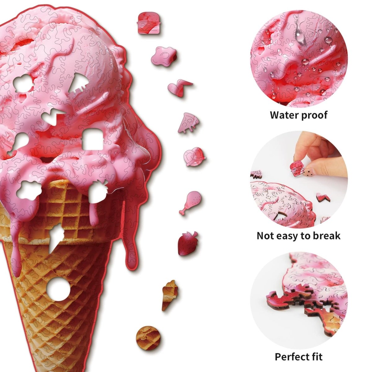 Ice Cream Wooden Jigsaw Puzzle - KAAYEE Puzzle