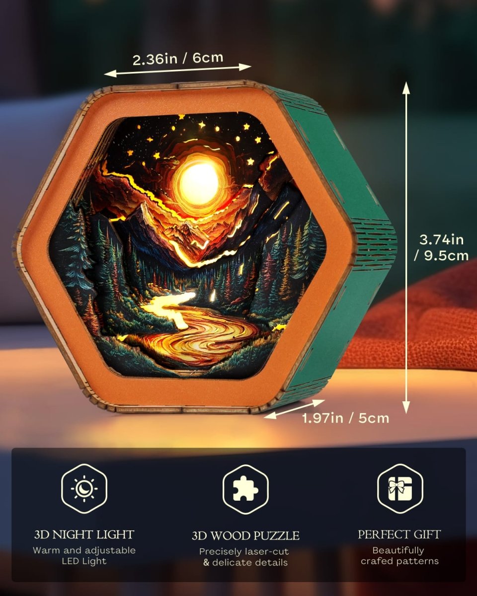 Iridescent Sunset Night Light - KAAYEE Puzzle