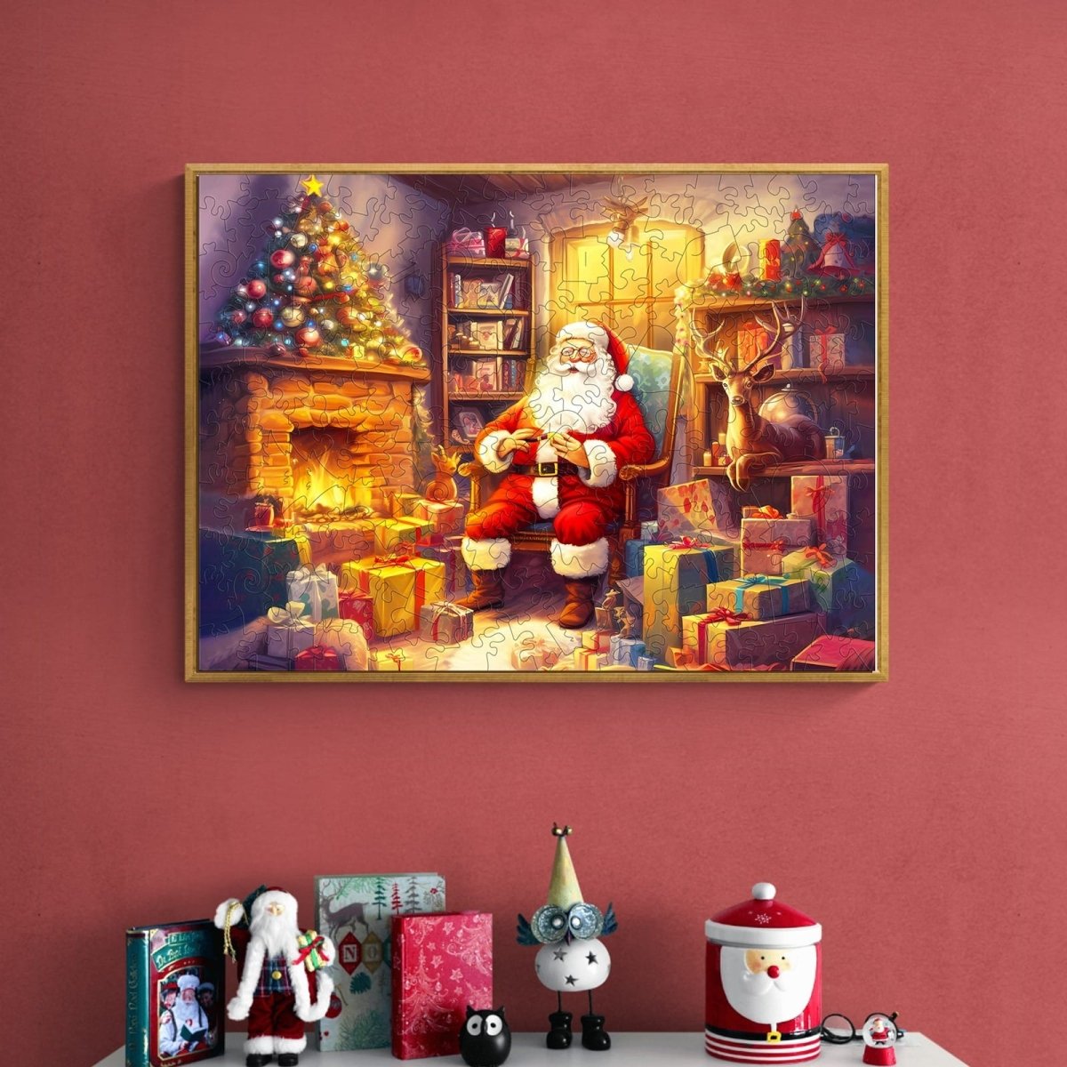 Jolly Santa Claus Wooden Jigsaw Puzzle - KAAYEE Puzzle
