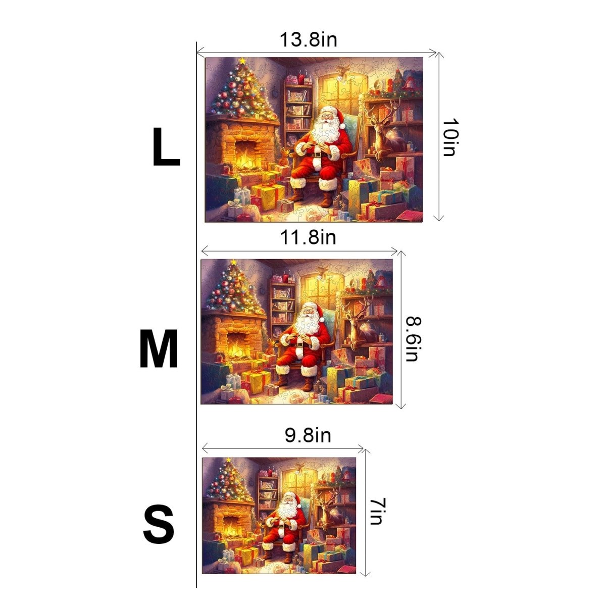 Jolly Santa Claus Wooden Jigsaw Puzzle - KAAYEE Puzzle