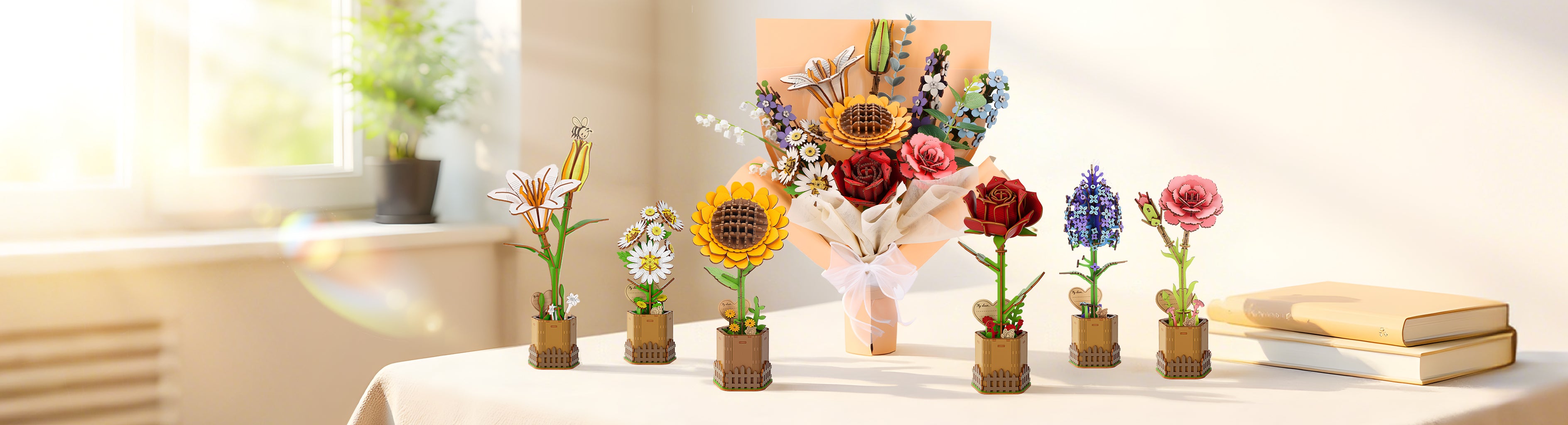 kaayee puzzle wooden flower kit 01