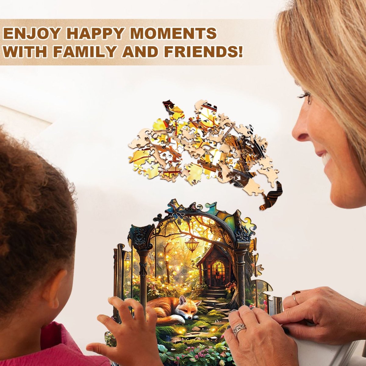 Lantern Fox Wooden Jigsaw Puzzle - KAAYEE Puzzle