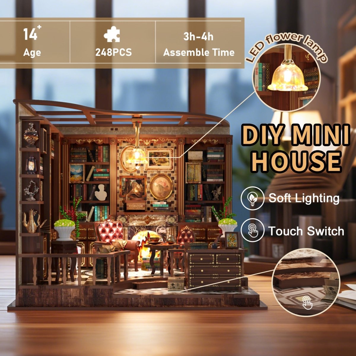 Left Bank Study Room DIY Miniature House - KAAYEE Puzzle