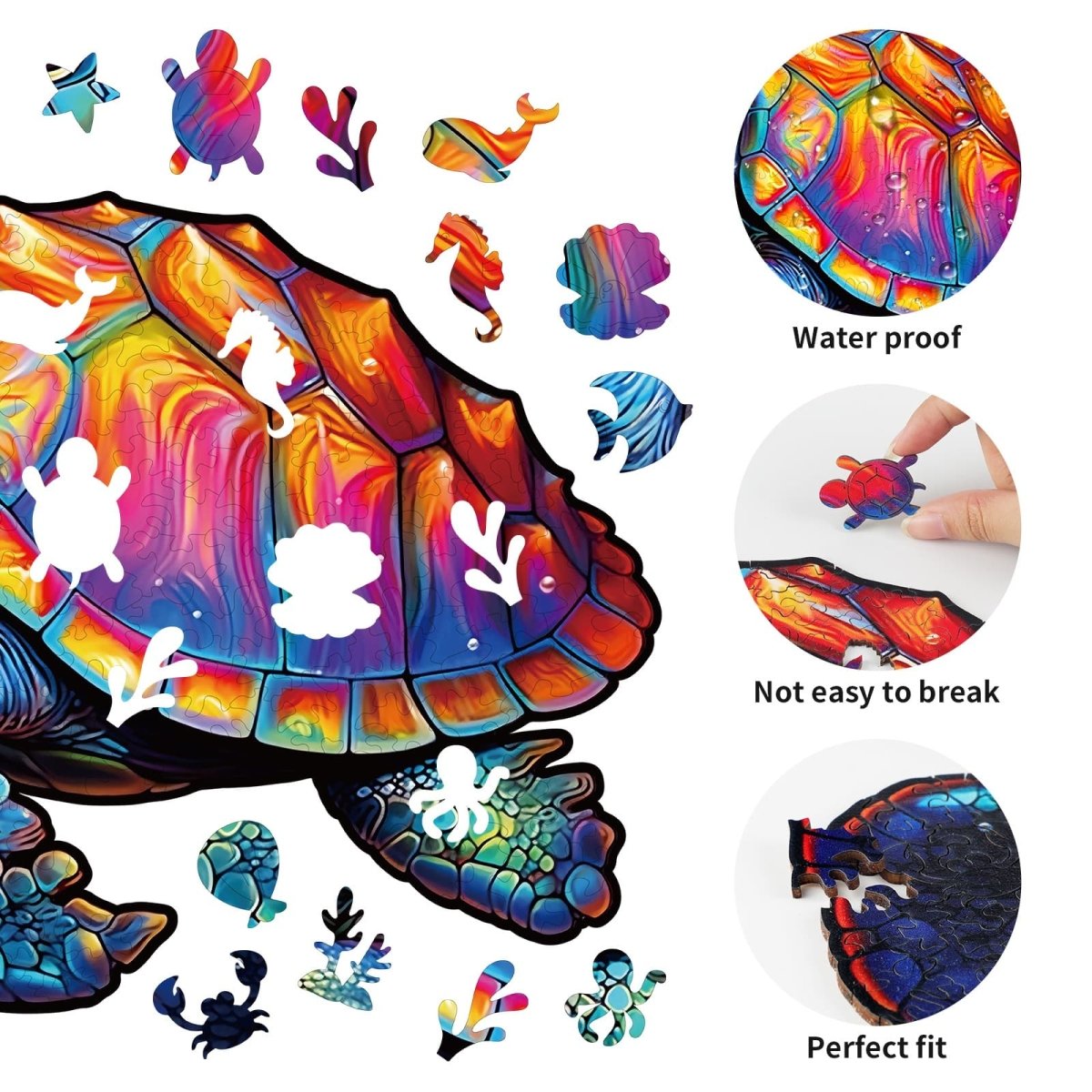 Leisure Turtle Wooden Jigsaw Puzzle - KAAYEE Puzzle