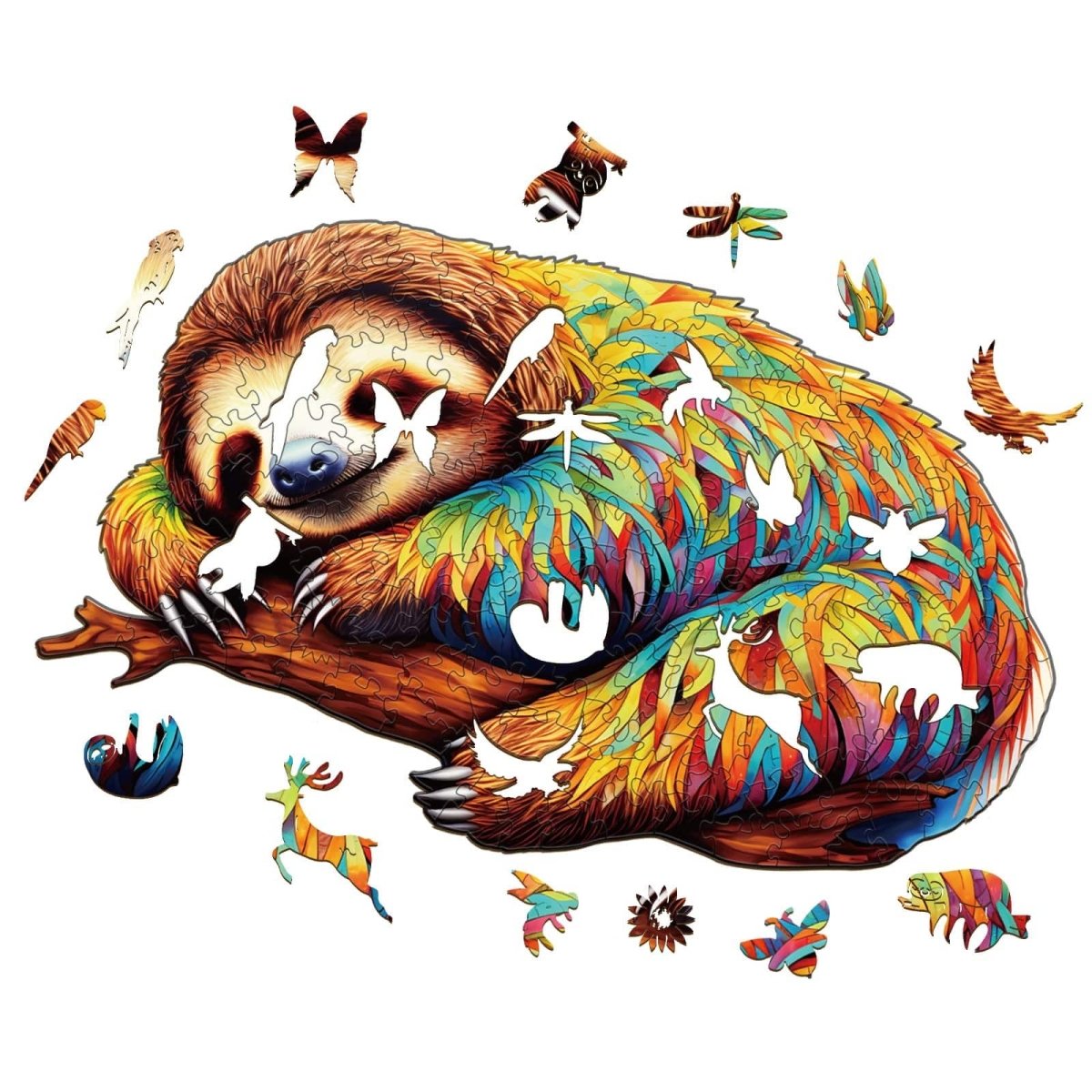 Leisurely Sloth Wooden Jigsaw Puzzle - KAAYEE Puzzle