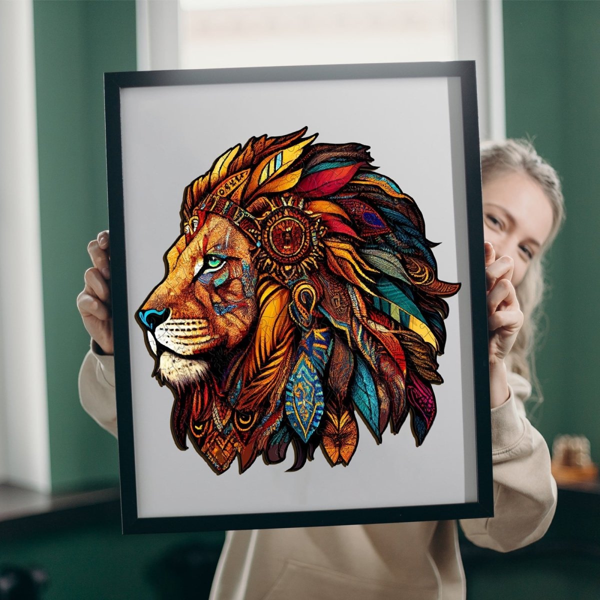 Lion King Wooden Jigsaw Puzzle - KAAYEE Puzzle