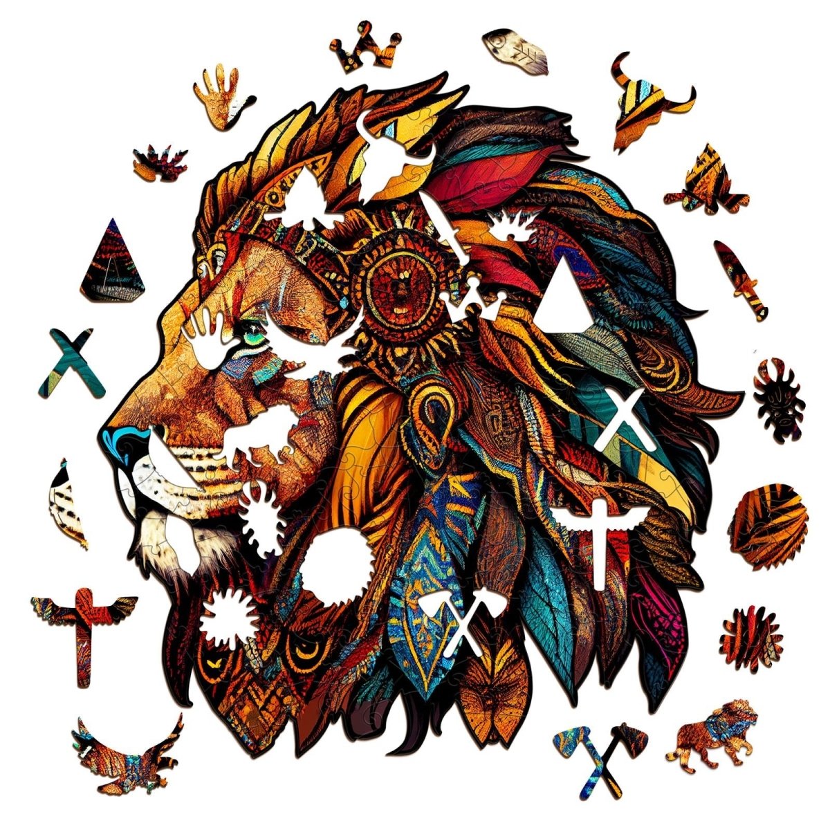 Lion King Wooden Jigsaw Puzzle - KAAYEE Puzzle