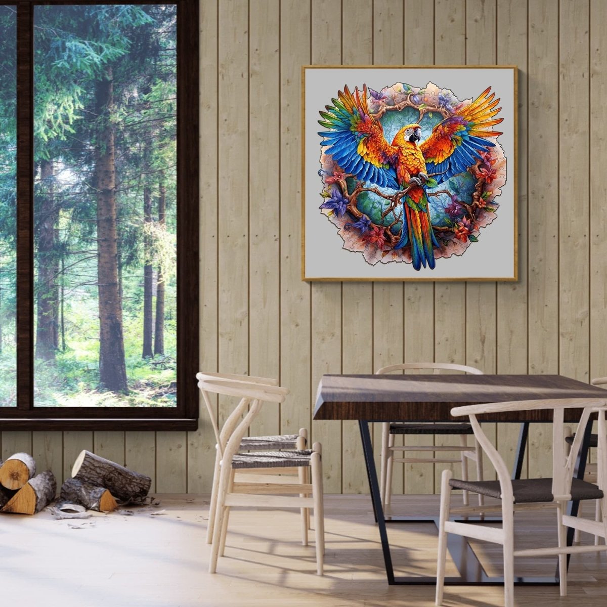 Lively Parrot Wooden Jigsaw Puzzle - KAAYEE Puzzle