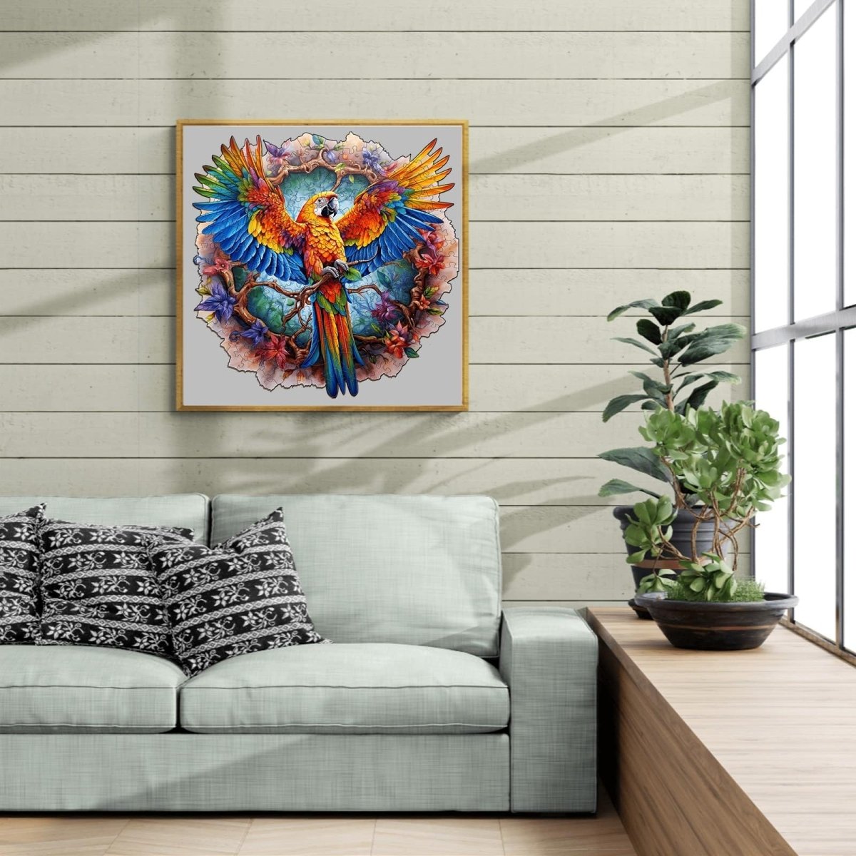 Lively Parrot Wooden Jigsaw Puzzle - KAAYEE Puzzle